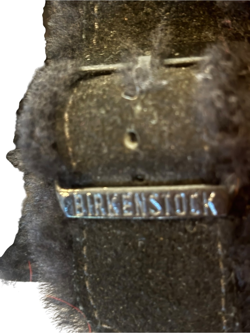 Birkenstock Women's Black Faux-Fur Double Buckle Slides - Picture 6 of 8